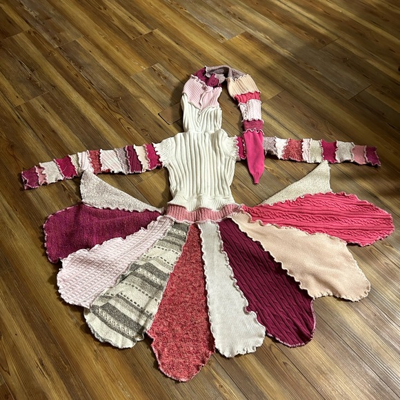 Upcycled Handmade Sweater Coat - Picture 7 of 15